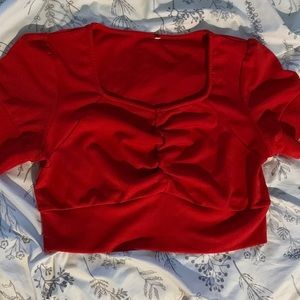 Red Crop Top